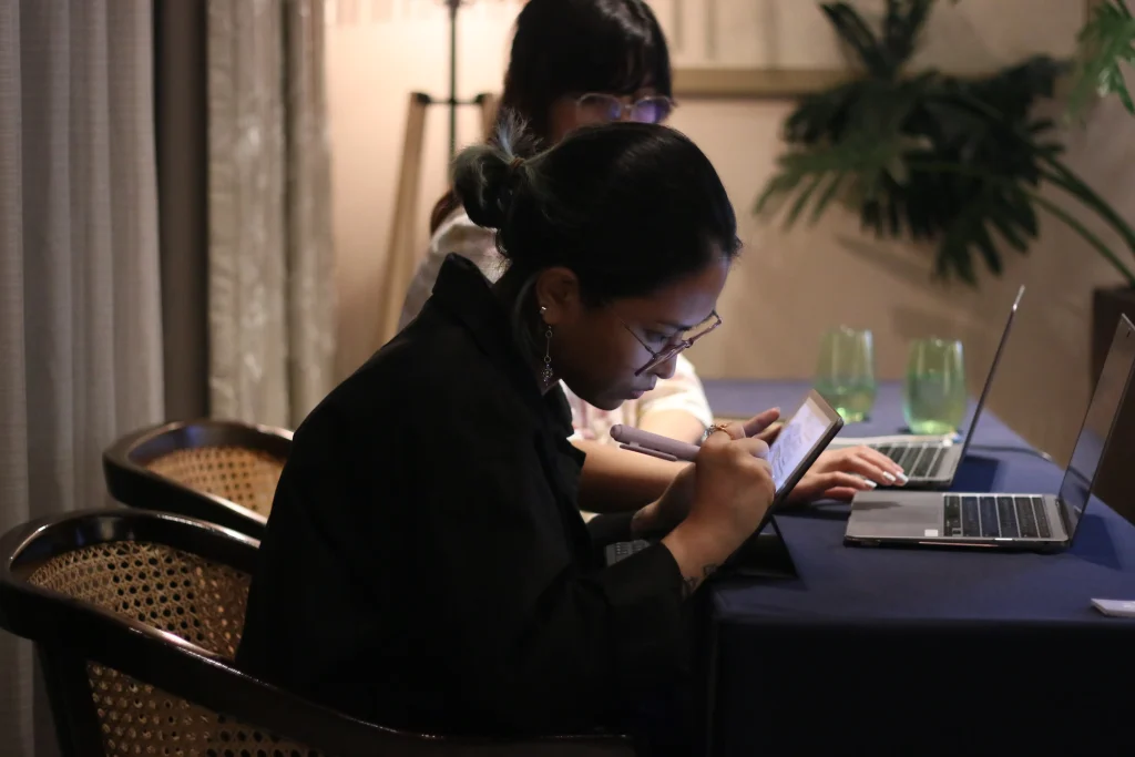 Live mind mapping at an in-person event for finance and tech